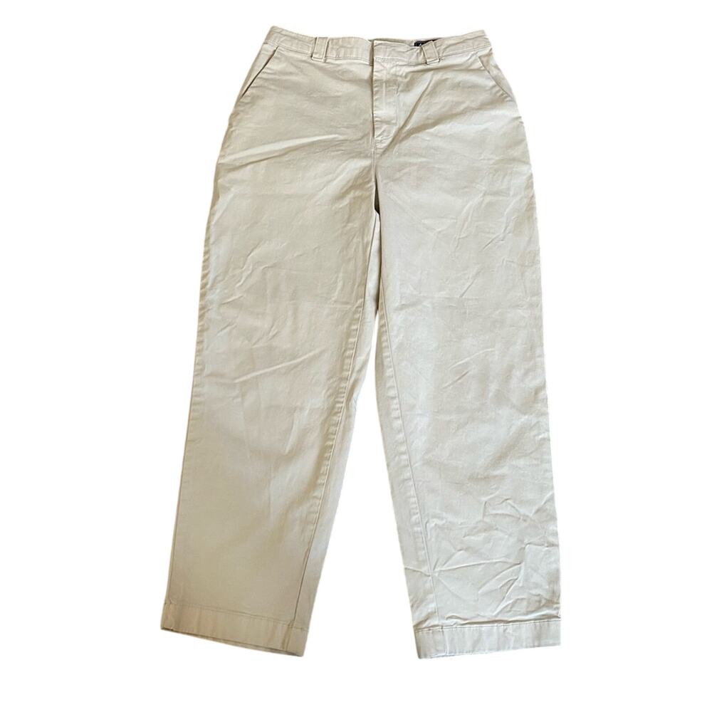 Gap Minimal Utility Chic Structured Khaki Mid-Rise Straight Leg Casual Pants